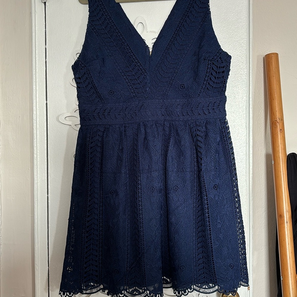 Navy lace dress